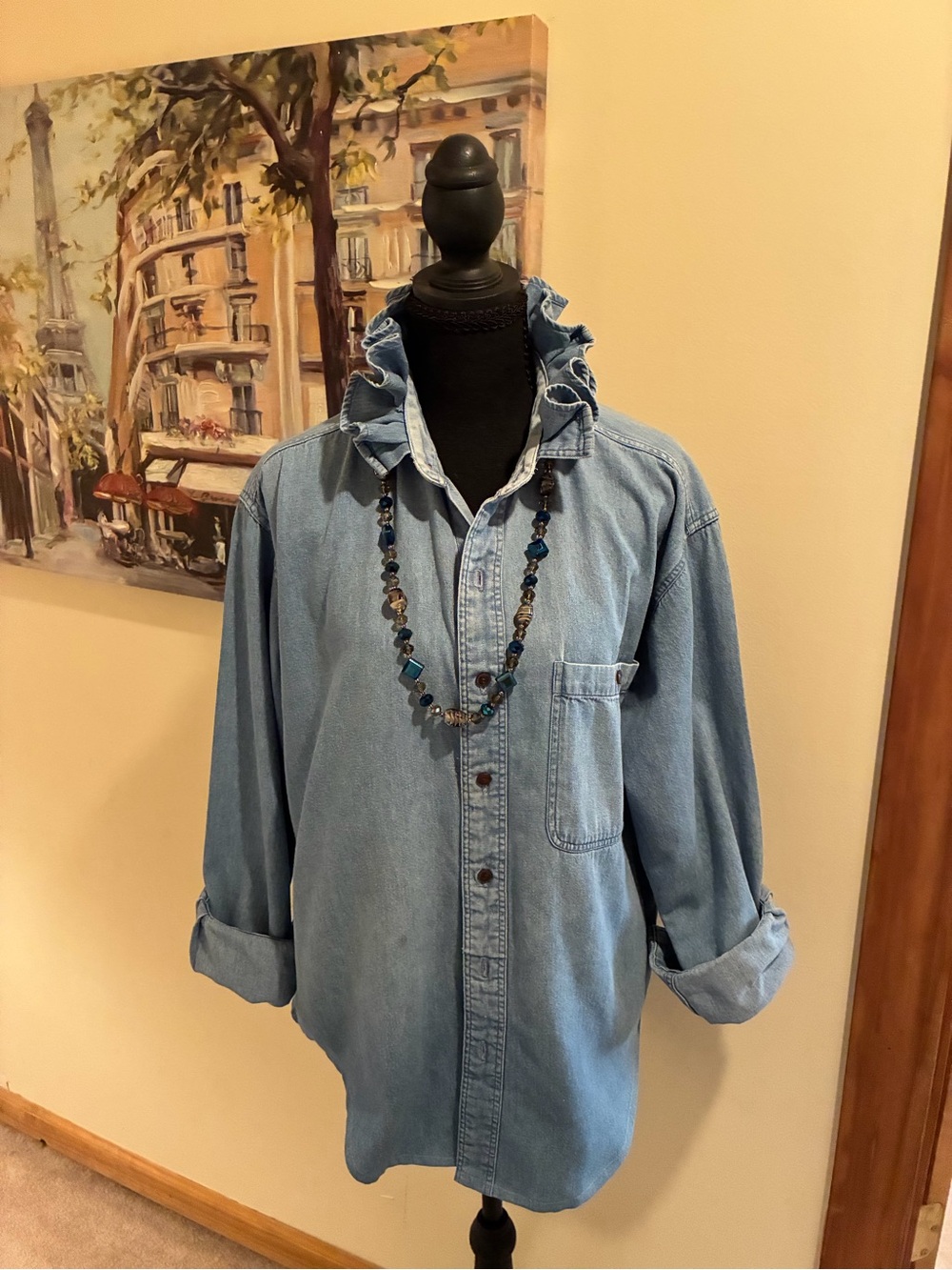 Light Blue Denim Button-Up Ralph Lauren - Picture 3 of 8